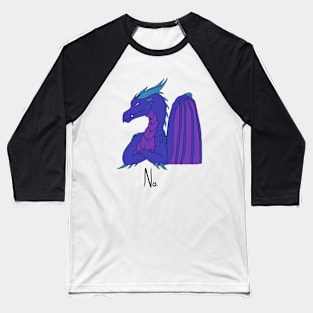 No Dragon (Indigo) Baseball T-Shirt